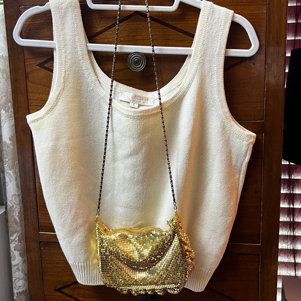 Gold Mesh Chain Vintage Purse